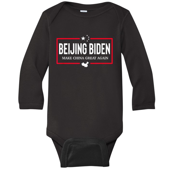 Anti President Joe Biden Gifts Men Women Beijing Biden Baby Long Sleeve Bodysuit