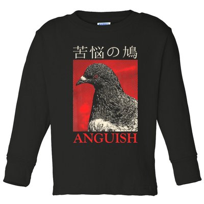 Anguish Pigeon Japanese Toddler Long Sleeve Shirt