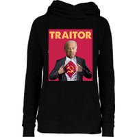 Anti President Joe Biden Biden Is A Communist Traitor Joe Biden Not My Communist Womens Funnel Neck Pullover Hood