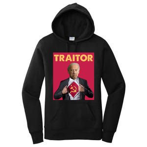 Anti President Joe Biden Biden Is A Communist Traitor Joe Biden Not My Communist Women's Pullover Hoodie