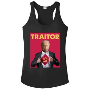 Anti President Joe Biden Biden Is A Communist Traitor Joe Biden Not My Communist Ladies PosiCharge Competitor Racerback Tank