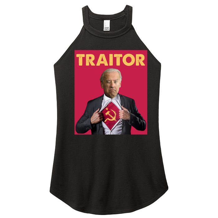 Anti President Joe Biden Biden Is A Communist Traitor Joe Biden Not My Communist Women's Perfect Tri Rocker Tank