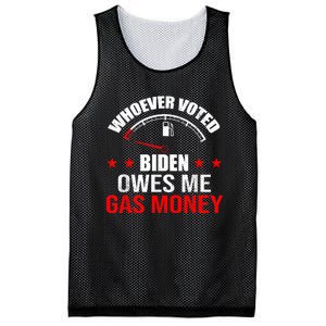 Anti President Joe Biden Owes Republican Gas Money Mesh Reversible Basketball Jersey Tank