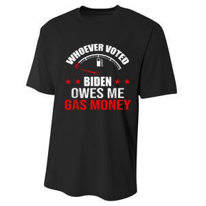 Anti President Joe Biden Owes Republican Gas Money Performance Sprint T-Shirt