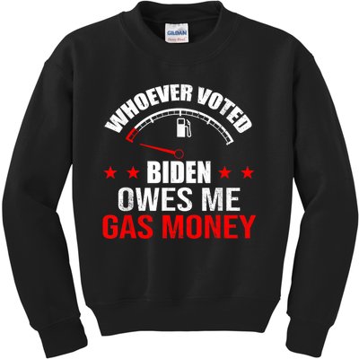 Anti President Joe Biden Owes Republican Gas Money Kids Sweatshirt