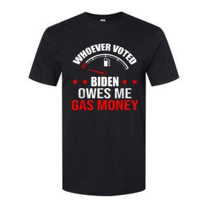 Anti President Joe Biden Owes Republican Gas Money Softstyle CVC T-Shirt