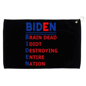 Anti President Joe Biden Idiot Democratic Republican Grommeted Golf Towel