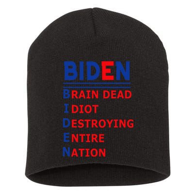 Anti President Joe Biden Idiot Democratic Republican Short Acrylic Beanie