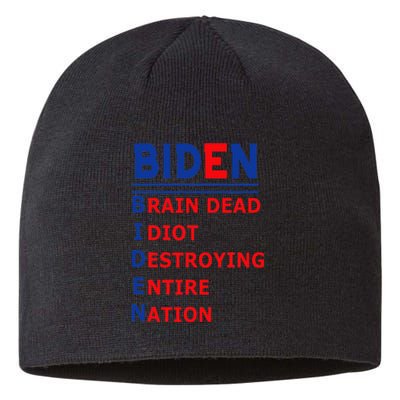 Anti President Joe Biden Idiot Democratic Republican Sustainable Beanie