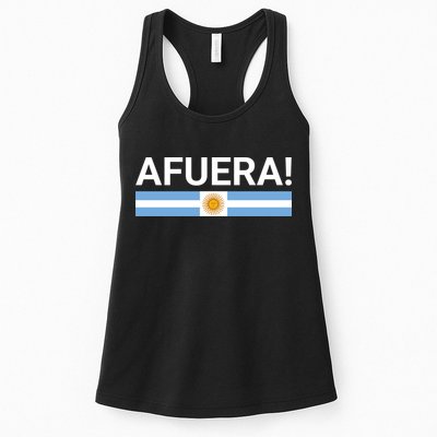 Afuera! President Javier Milei Womens Tank Top