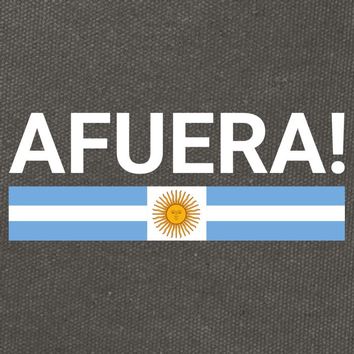 Afuera! President Javier Milei Cotton Canvas Backpack