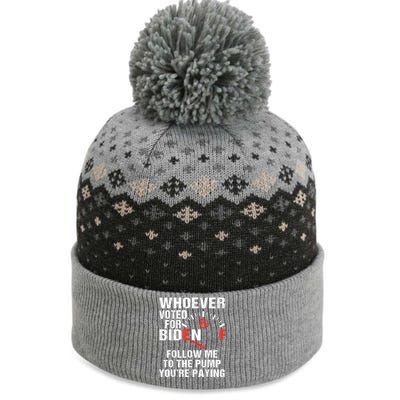 Anti President Joe Biden Owes Republican Gas Money The Baniff Cuffed Pom Beanie