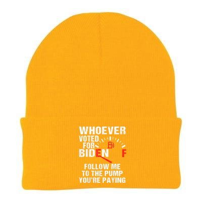 Anti President Joe Biden Owes Republican Gas Money Knit Cap Winter Beanie