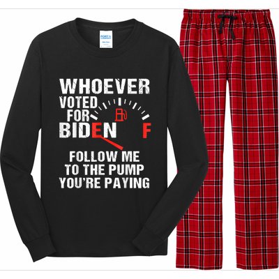 Anti President Joe Biden Owes Republican Gas Money Long Sleeve Pajama Set