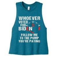 Anti President Joe Biden Owes Republican Gas Money Women's Racerback Cropped Tank