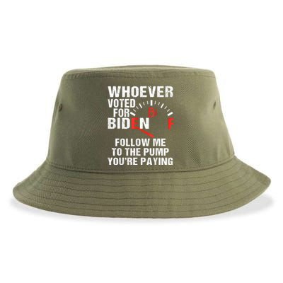 Anti President Joe Biden Owes Republican Gas Money Sustainable Bucket Hat