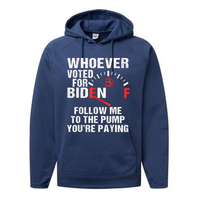 Anti President Joe Biden Owes Republican Gas Money Performance Fleece Hoodie