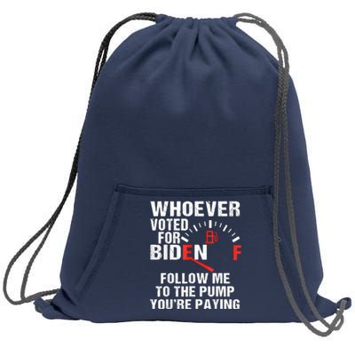 Anti President Joe Biden Owes Republican Gas Money Sweatshirt Cinch Pack Bag