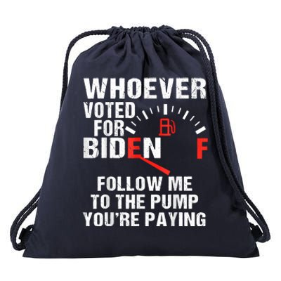 Anti President Joe Biden Owes Republican Gas Money Drawstring Bag