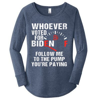 Anti President Joe Biden Owes Republican Gas Money Women's Perfect Tri Tunic Long Sleeve Shirt