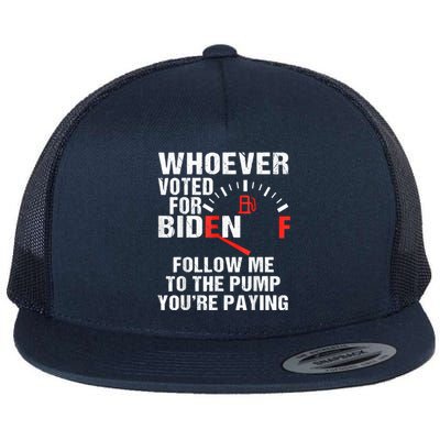 Anti President Joe Biden Owes Republican Gas Money Flat Bill Trucker Hat