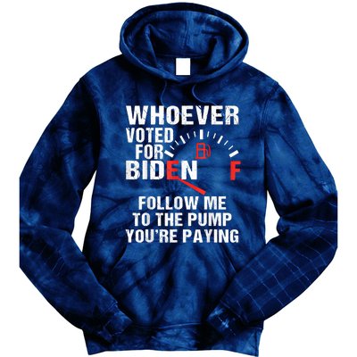 Anti President Joe Biden Owes Republican Gas Money Tie Dye Hoodie