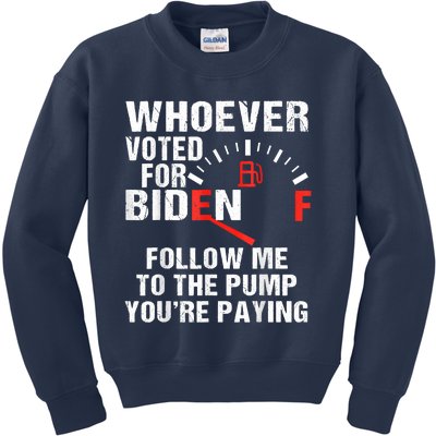 Anti President Joe Biden Owes Republican Gas Money Kids Sweatshirt