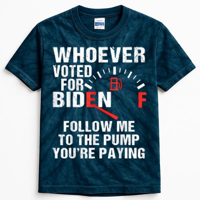 Anti President Joe Biden Owes Republican Gas Money Kids Tie-Dye T-Shirt