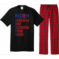 Anti President Joe Biden Idiot Funny Democratic Republican T Pajama Set