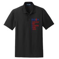 Anti President Joe Biden Idiot Funny Democratic Republican T Dry Zone Grid Polo