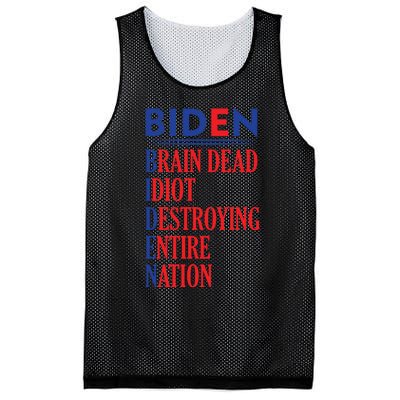 Anti President Joe Biden Idiot Funny Democratic Republican T Mesh Reversible Basketball Jersey Tank