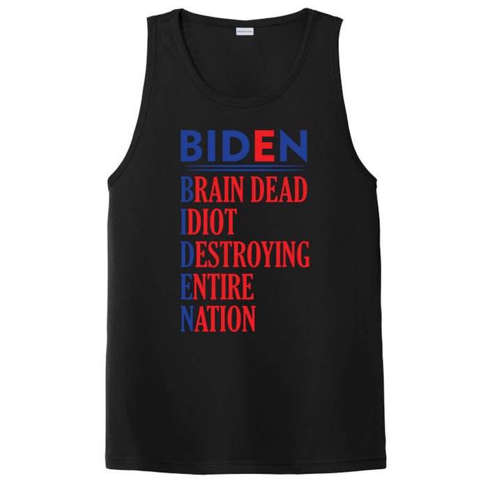 Anti President Joe Biden Idiot Funny Democratic Republican T PosiCharge Competitor Tank