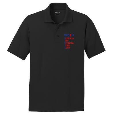 Anti President Joe Biden Idiot Funny Democratic Republican T PosiCharge RacerMesh Polo