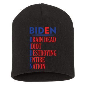 Anti President Joe Biden Idiot Funny Democratic Republican T Short Acrylic Beanie