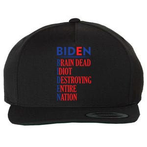 Anti President Joe Biden Idiot Funny Democratic Republican T Wool Snapback Cap