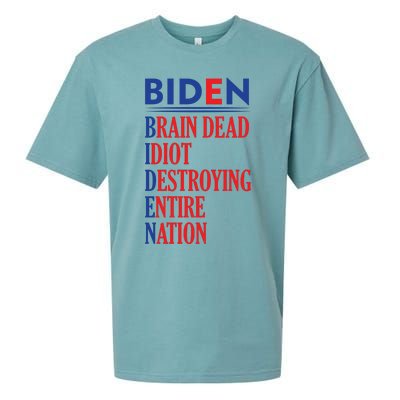 Anti President Joe Biden Idiot Funny Democratic Republican T Sueded Cloud Jersey T-Shirt