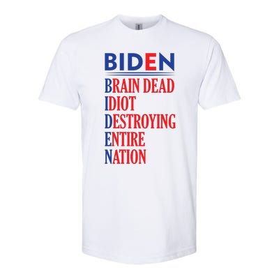 Anti President Joe Biden Idiot Funny Democratic Republican T Softstyle CVC T-Shirt