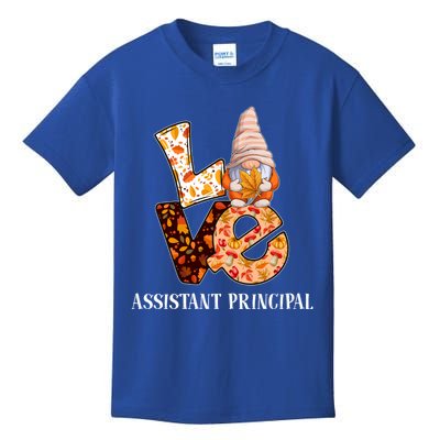 Assistant Principal Love Autumn Fall Gnome For Teachers Great Gift Kids T-Shirt