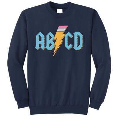 ABCD Pencil Lightning Rockn Roll Teacher Back To School Sweatshirt