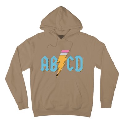 ABCD Pencil Lightning Rockn Roll Teacher Back To School Hoodie