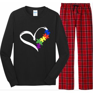 Autism Puzzle Love Autism Awareness Graphic Cool Gift Long Sleeve Pajama Set