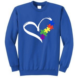 Autism Puzzle Love Autism Awareness Graphic Cool Gift Tall Sweatshirt