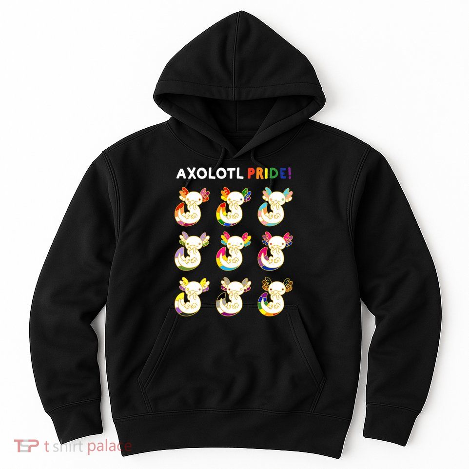 Axolotl Pride LGBT Kawaii Axolotls Rainbow Gay Pride Month Hoodie