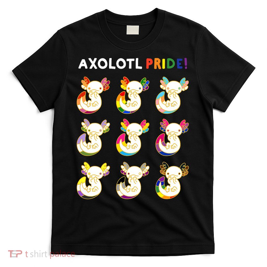 Axolotl Pride LGBT Kawaii Axolotls Rainbow Gay Pride Month T-Shirt