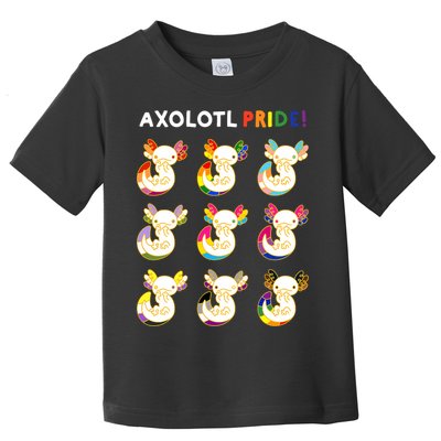Axolotl Pride LGBT Kawaii Axolotls Rainbow Gay Pride Month Toddler T-Shirt