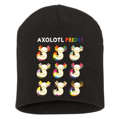 Axolotl Pride LGBT Kawaii Axolotls Rainbow Gay Pride Month Short Acrylic Beanie