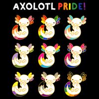 Axolotl Pride LGBT Kawaii Axolotls Rainbow Gay Pride Month Zip Tote Bag