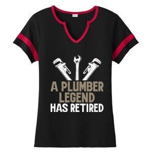 A Plumber Legend has retired Plumber Ladies Halftime Notch Neck Tee