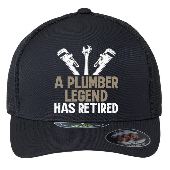 A Plumber Legend has retired Plumber Flexfit Unipanel Trucker Cap