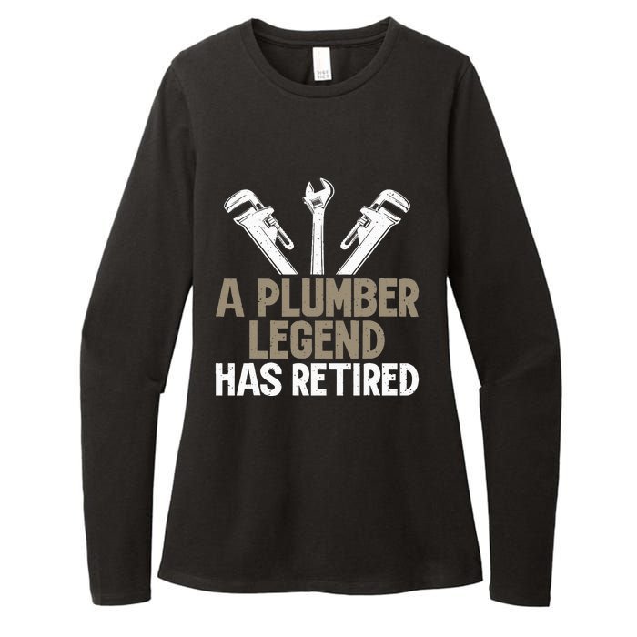 A Plumber Legend has retired Plumber Womens CVC Long Sleeve Shirt